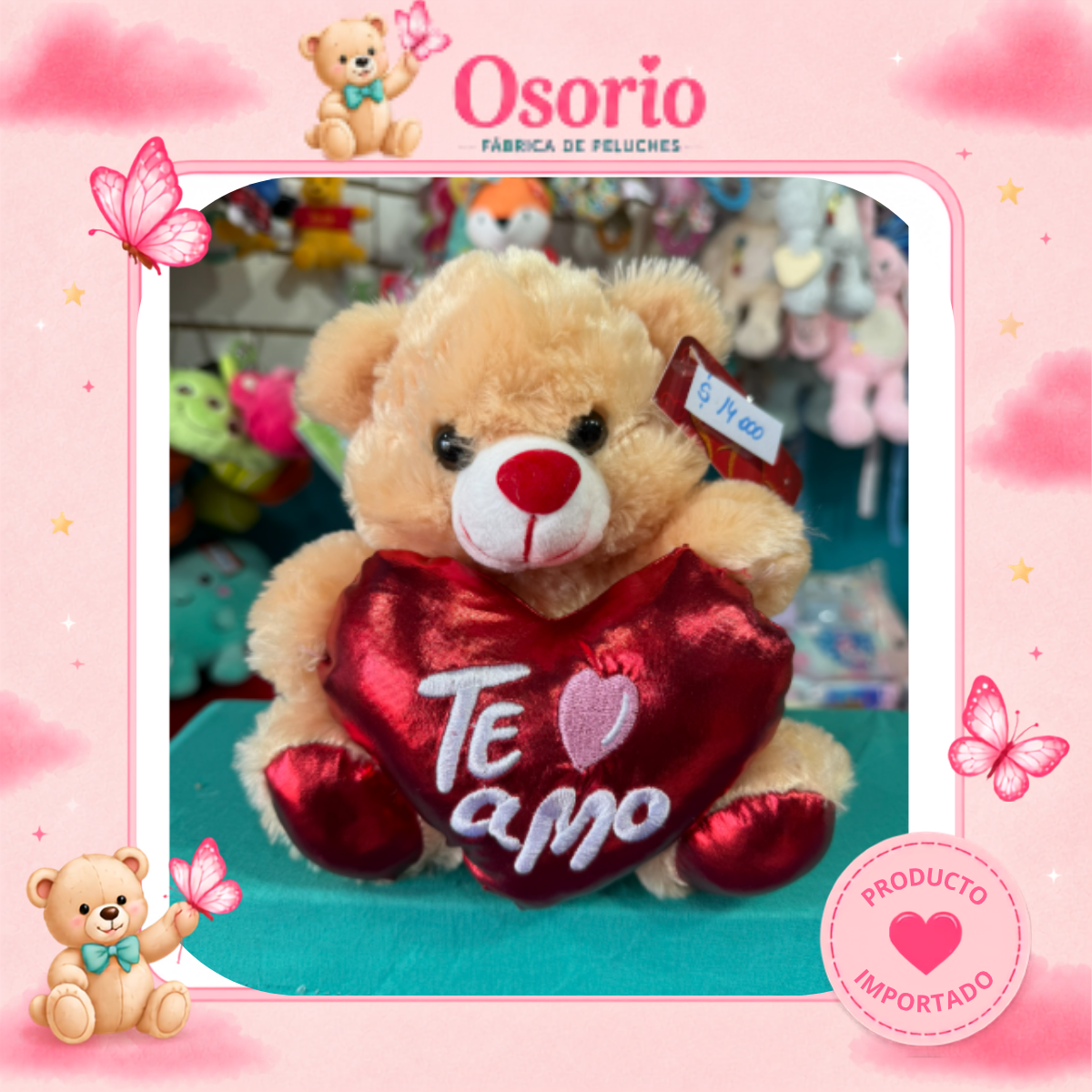 OSO CON CORAZON BRILLOSO